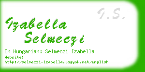izabella selmeczi business card